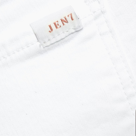 NWT Jen7 for 7 For All Mankind White Denim Slim Bootcut Jeans Size 10 - Picture 5 of 9